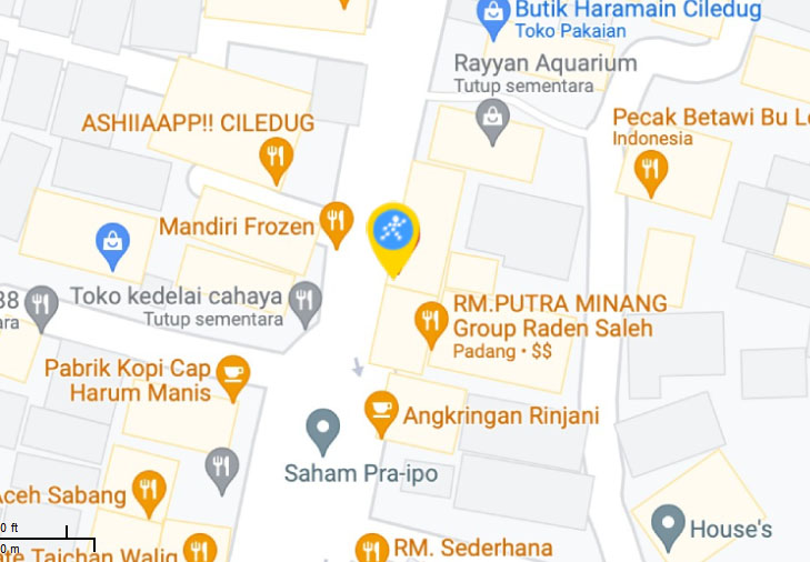 Peta ke toko EraBlue di  Jln. Raden Saleh 15 RT. 001 RW. 01 Kel. Karang Tengah Kec. Karang Tengah, Kota Tangerang